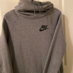 Gray Cowl Neck Nike Hoodie